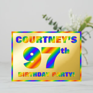 97th Birthday Party — Fun, Rainbow Spectrum “97”