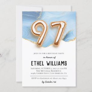 97th Birthday Party Invitation