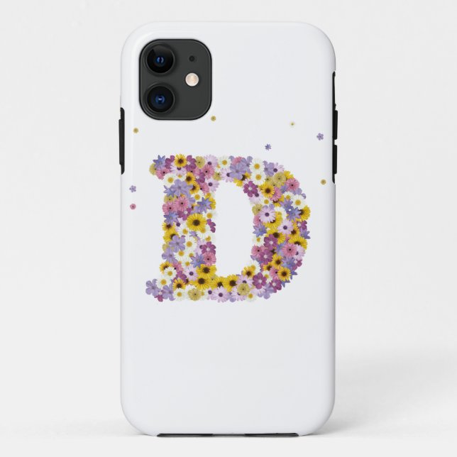 97th Birthday party, with flowered letters Case-Mate iPhone Case (Back)