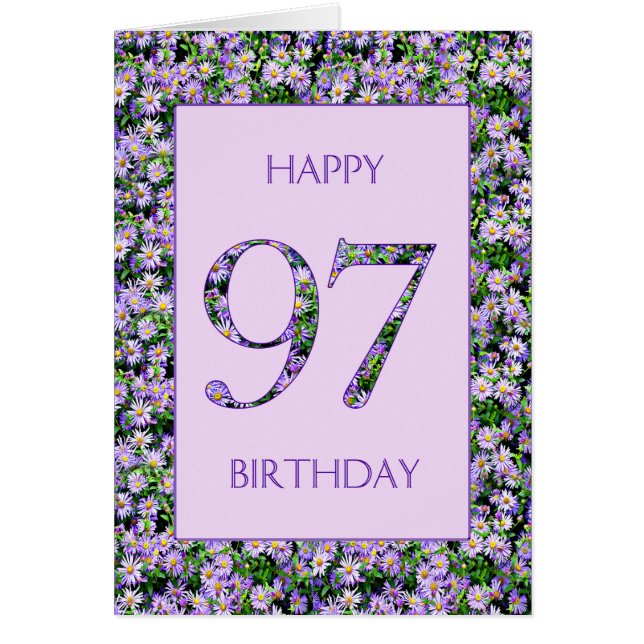 97th Birthday Purple Daisies (Front)