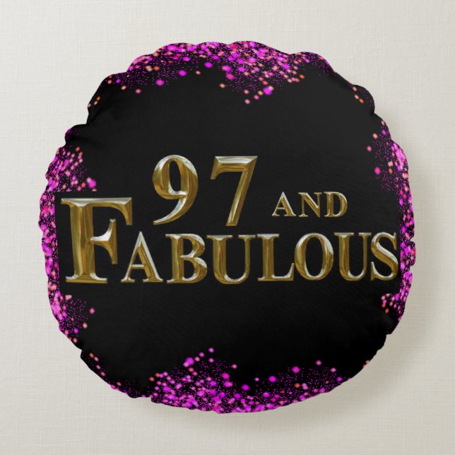 97th Birthday  Round Cushion (Front)
