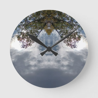 97Z Unique Colourful Abstract Nature Round Clock
