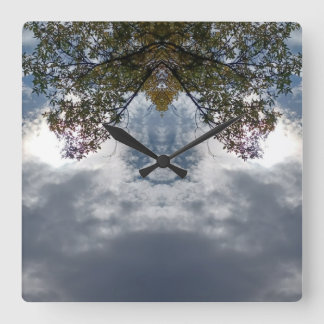 97Z Unique Colourful Abstract Nature Square Wall Clock