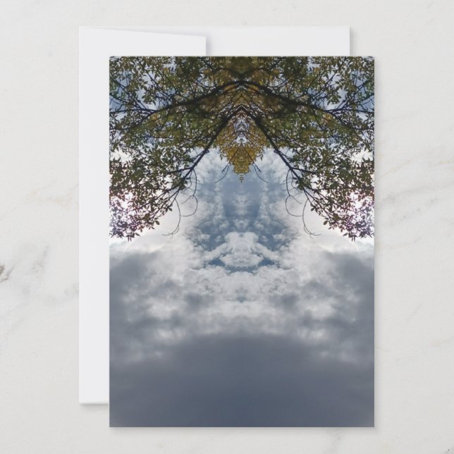 97Z Unique Colourful Abstract Nature Thank You Card (Front)