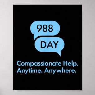 988 Day - Suprt Suicide Prevention 9_8 988 Day  Poster