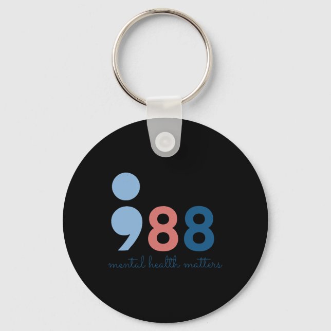 988 Mental Health Problems  Key Ring (Front)
