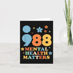 988 Mental Health S Suicide Prevention Awareness  Card