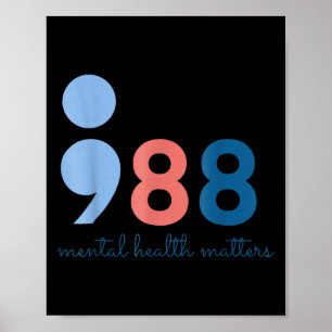 988 Mental Health S Suicide Prevention Awareness M Poster