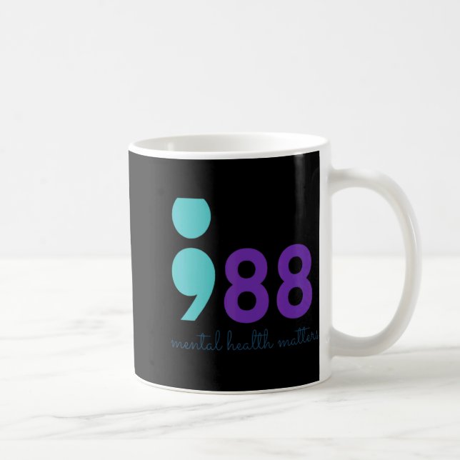 988 Mental Hralth S Suicide Prevention Aware  Coffee Mug (Right)