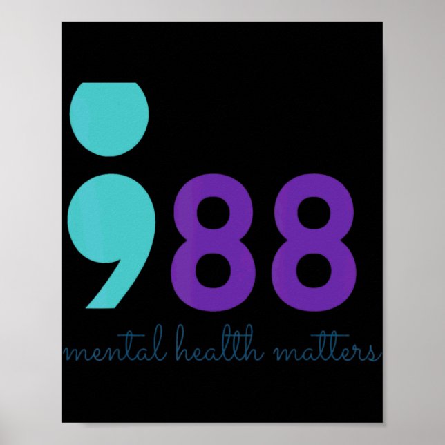 988 Mental Hralth S Suicide Prevention Aware  Poster (Front)