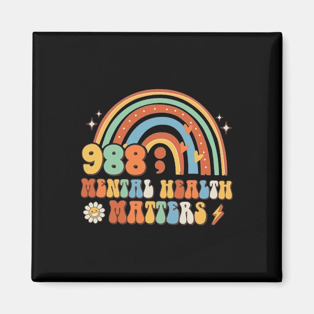 988 Semicolon Mental Health Matters Suicide Preven Magnet (Front)