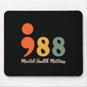 988 Semicolon Mental Health Problems Suicide Preve Mouse Pad