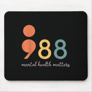 988 Semicolon Mental Health S Suicide Prevention Mouse Pad
