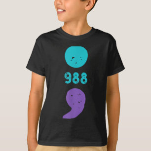 988 Semicolon Mental Health S Suicide Prevention  T-Shirt