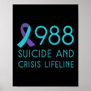 988 Shirt - Suicide Prevention 988 Shirt Poster