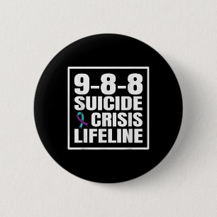 988 Suicide And Crisis Lifeline Suicide Prevention 6 Cm Round Badge