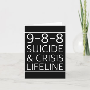 988 Suicide Awareness Crisis Lifeline 988 Card