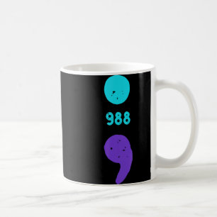 988 Suicide Prevention 988 Comma  Coffee Mug