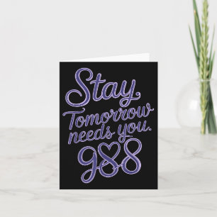 988 Suicide Prevention Awareness Card