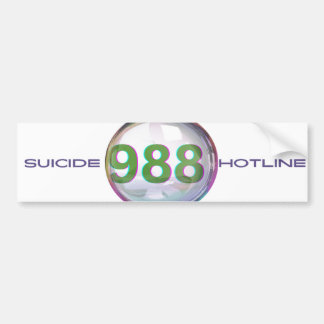 988 Suicide Prevention Bumper Sticker - WG