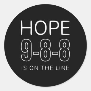 988 Suicide Prevention Crisis Lifeline 988 Classic Round Sticker