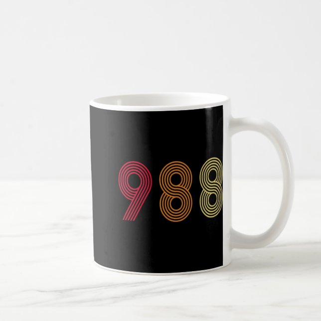 988 Suicide Prevention Hotline Health Mental Aware Coffee Mug (Right)