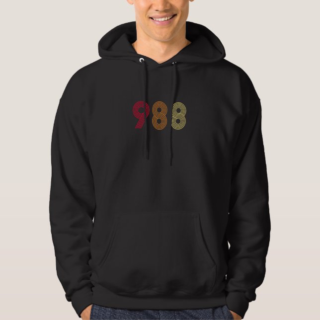 988 suicide prevention hotline health mental aware hoodie (Front)