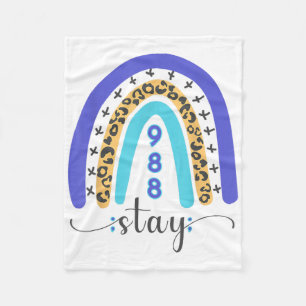 988 Suicide Prevention Mental Health Stay Semicolo Fleece Blanket