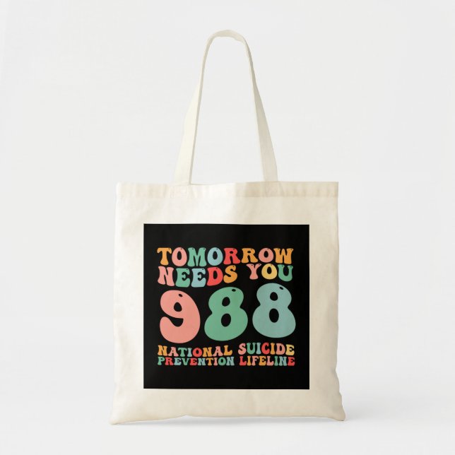 988 Suicide Prevention National Suicide Prevention Tote Bag (Front)
