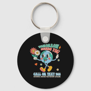 988 Suicide Prevention Stay Tomorrow Needs You Men Key Ring
