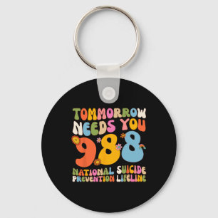 988 Suicide Prevention Stay Tomorrow Needs You Men Key Ring