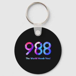 988 Suicide Prevention Stay Tomorrow Needs You Men Key Ring