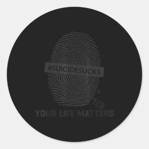 988 Suicide Prevention Your Life Matters Suicide S Classic Round Sticker