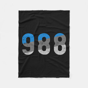 988 Tee Suicide Prevention Hotline Health Awarenes Fleece Blanket