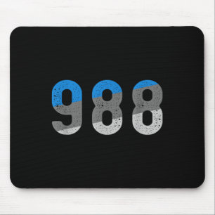 988 Tee Suicide Prevention Hotline Health Awarenes Mouse Pad