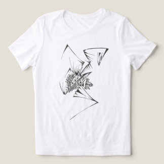 98 Black White Abstract Tribal Tattoo Art Tri-Blend Shirt