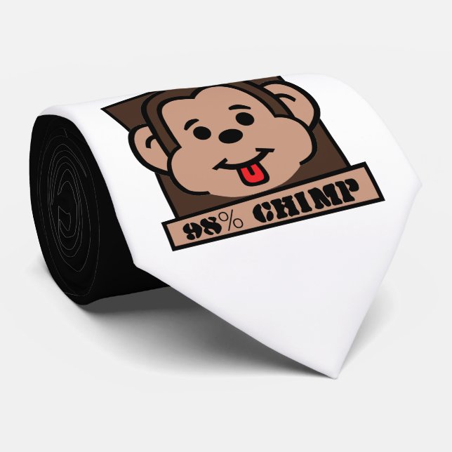 98% Chimp, Chimpanzee Tie (Rolled)