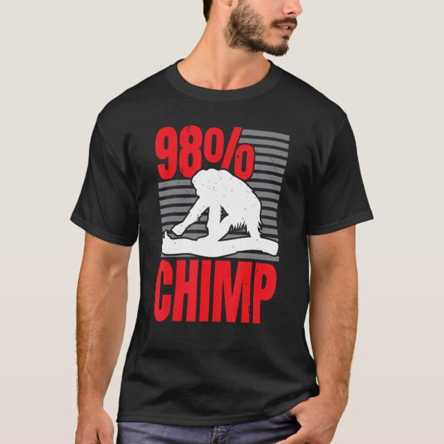 98 Chimp Monkey   Ape Chimpanzee Whisperer T-Shirt (Front)
