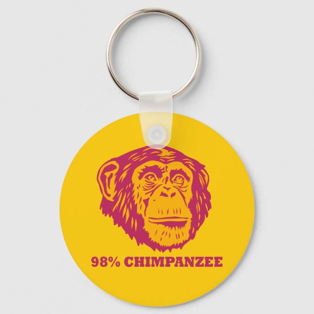 98% Chimpanzee Key Ring (Front)