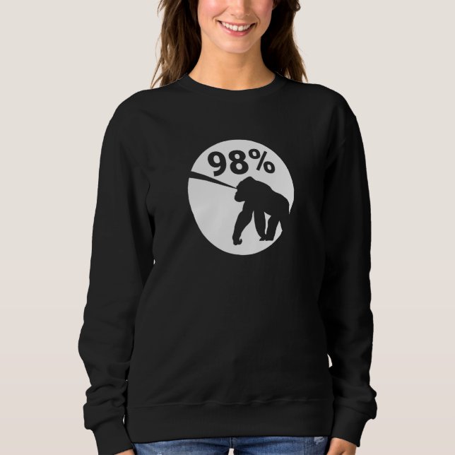 98 Gorilla Inspired Gorilla Genetics Related Goril Sweatshirt (Front)