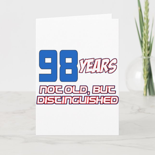 98 YEAR OLD BIRTHDAY DESIGNS CARD (Front)