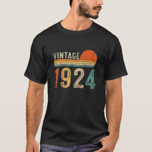 98 Year Old Men Women Vintage 1924 98th Birthday T-Shirt