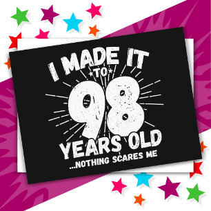 98 Year Old Sarcastic Meme Funny 98th Birthday Postcard