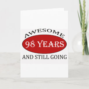 98 years old birthday designs card