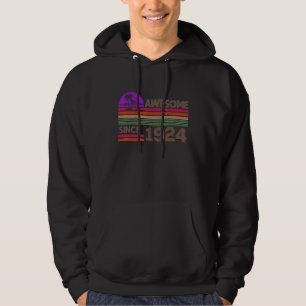 98 Years Old Men Women Awesome Since 1924 Hoodie