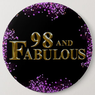 98th Birthday  6 Cm Round Badge