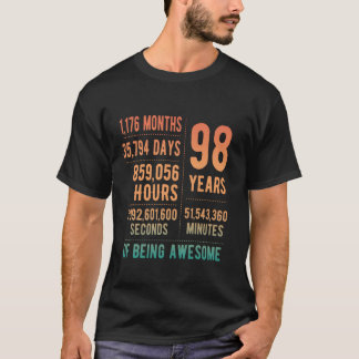 98th Birthday Men Women Funny 98 Years Old T-Shirt