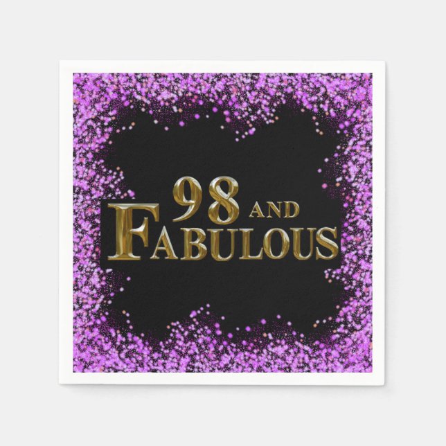 98th Birthday  Napkin (Front)