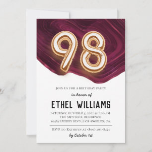 98th Birthday Party Invitation