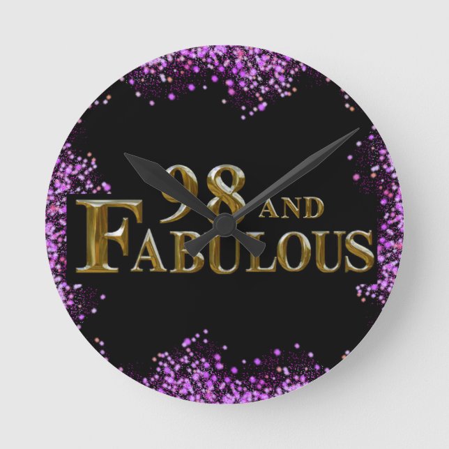 98th Birthday  Round Clock (Front)